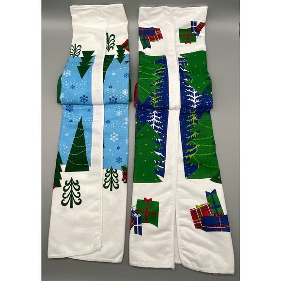 2 Homemade Holiday Christmas Handing Dish Kitchen Towels with Bell and Hot Pad - Picture 4 of 7